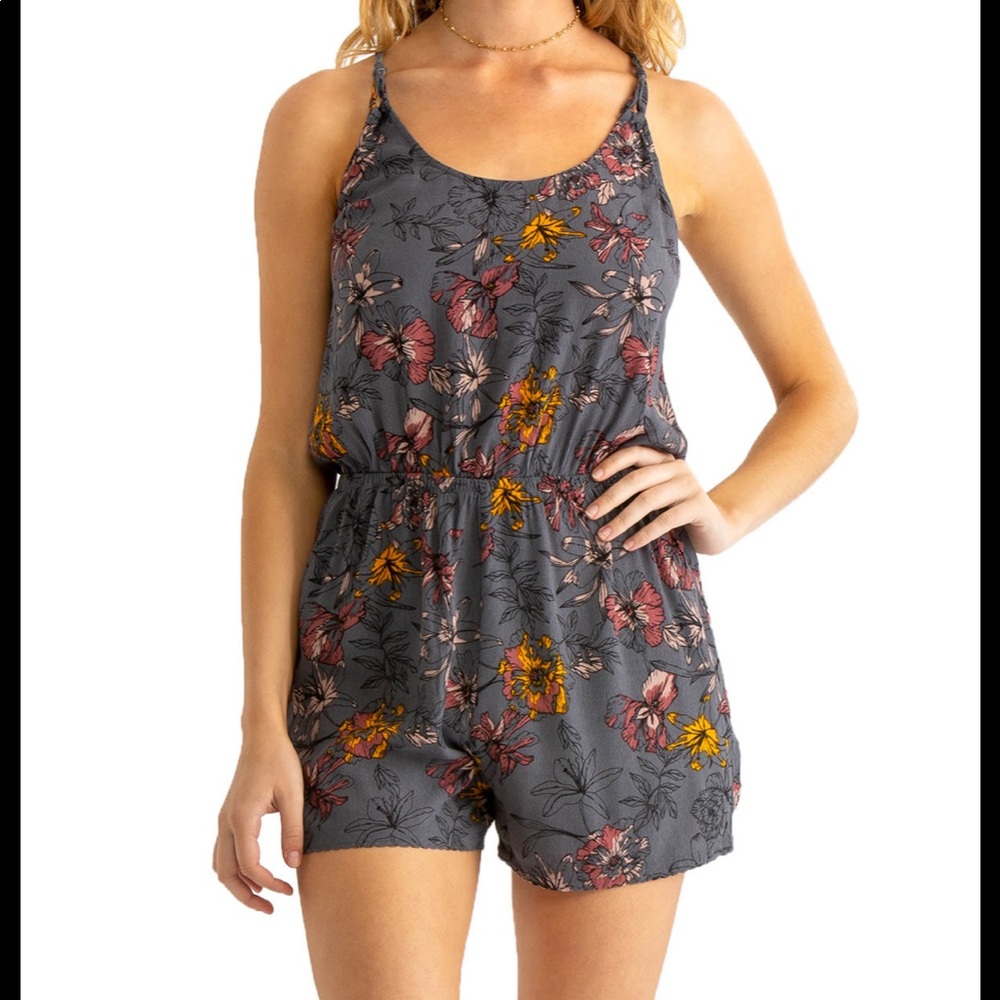 Tavik Floral Tie-Back Romper Sz Small